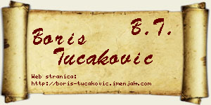 Boris Tucaković vizit kartica